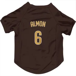San Diego Padres Bill Almon Brown Pet Jersey for Dog & Cat