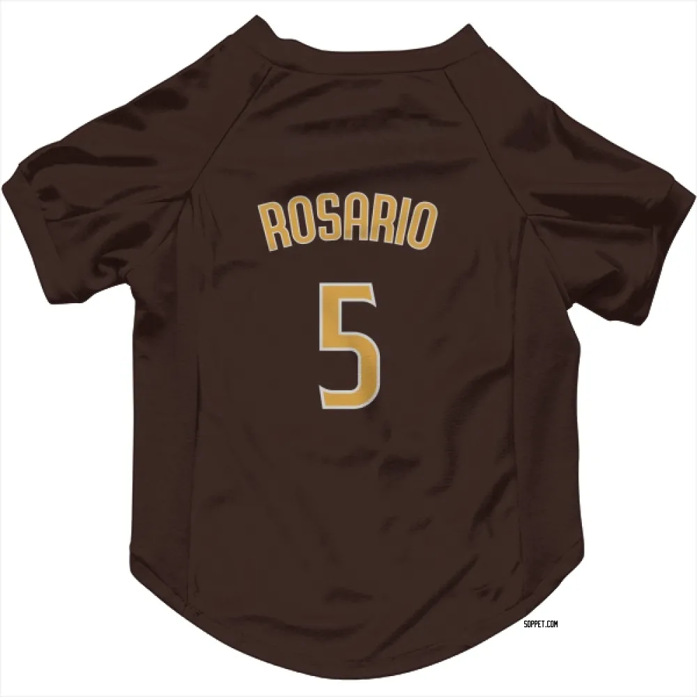 San Diego Padres Eguy Rosario Brown Pet Jersey for Dog & Cat