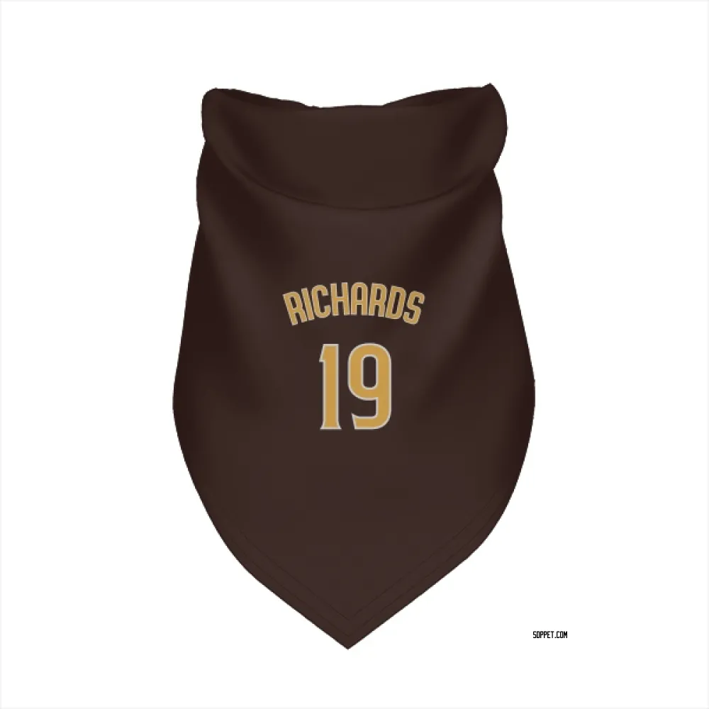 San Diego Padres Gene Richards Brown Pet Bandana for Dog & Cat