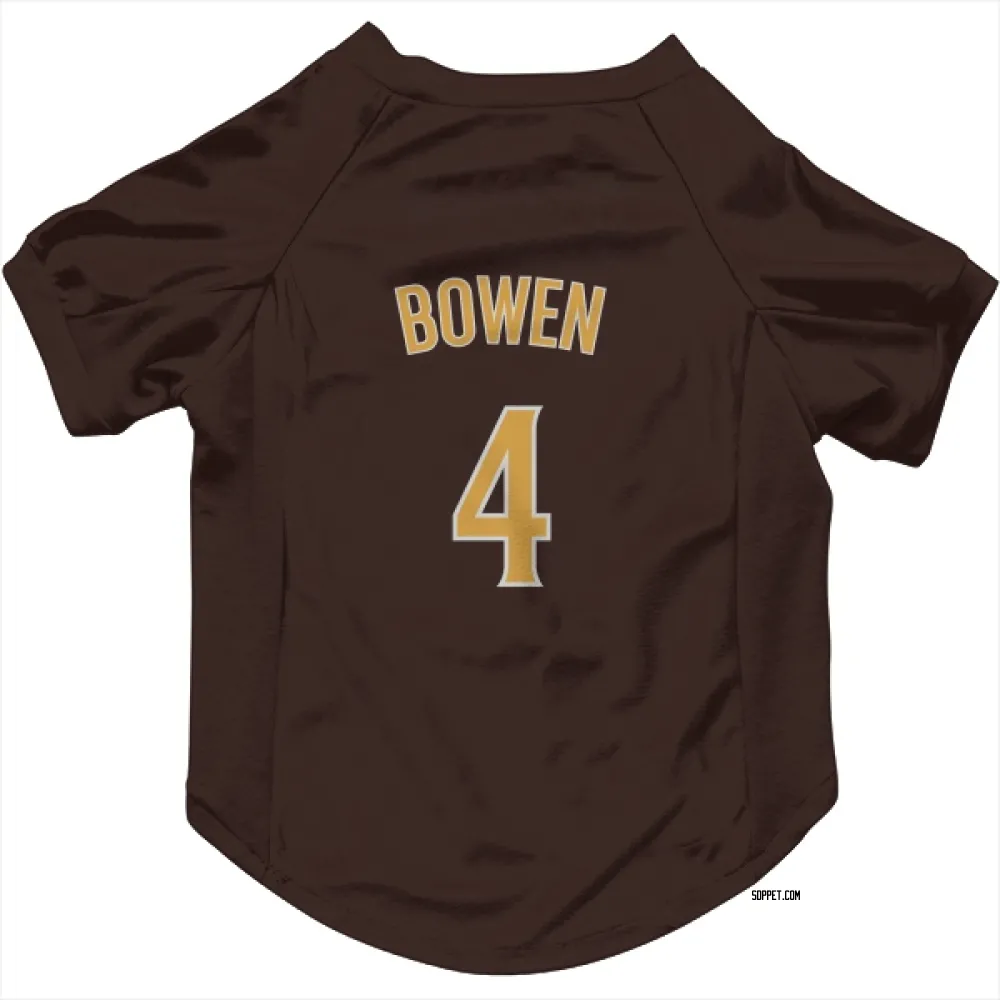 San Diego Padres Jase Bowen Brown Pet Jersey for Dog & Cat