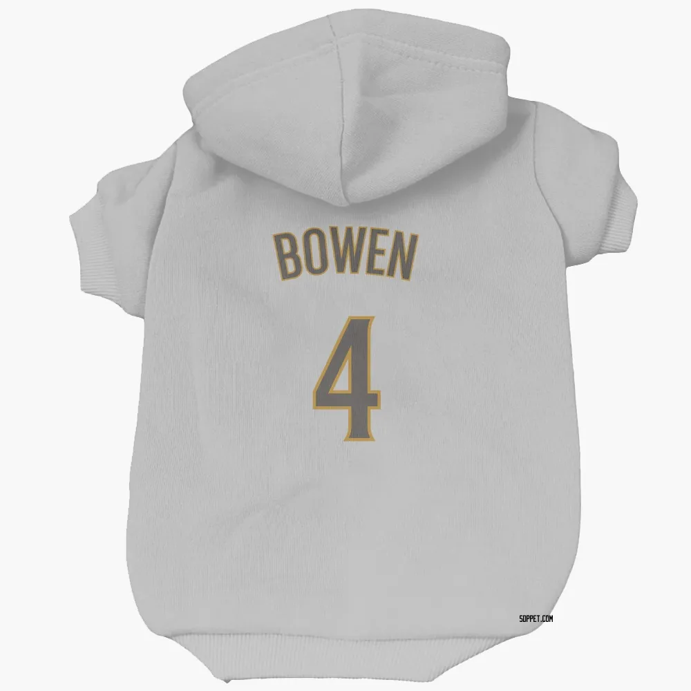 San Diego Padres Jase Bowen White/Brown Pet Hoodie for Dog & Cat