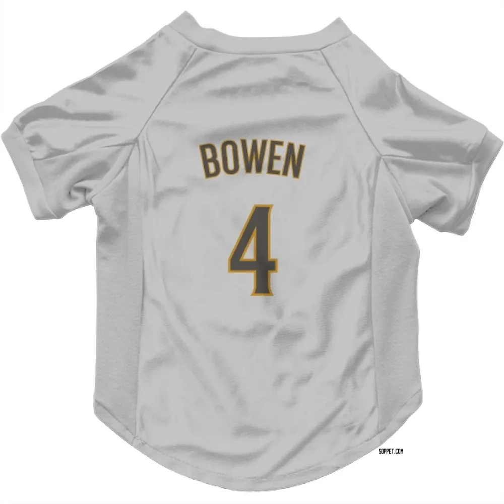San Diego Padres Jase Bowen White/Brown Pet Jersey for Dog & Cat