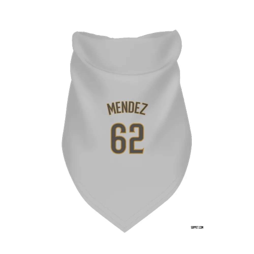 San Diego Padres Miguel Mendez White/Brown Pet Bandana for Dog & Cat