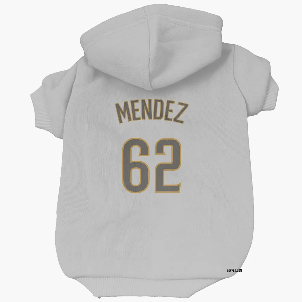 San Diego Padres Miguel Mendez White/Brown Pet Hoodie for Dog & Cat