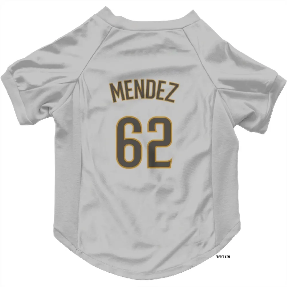 San Diego Padres Miguel Mendez White/Brown Pet Jersey for Dog & Cat