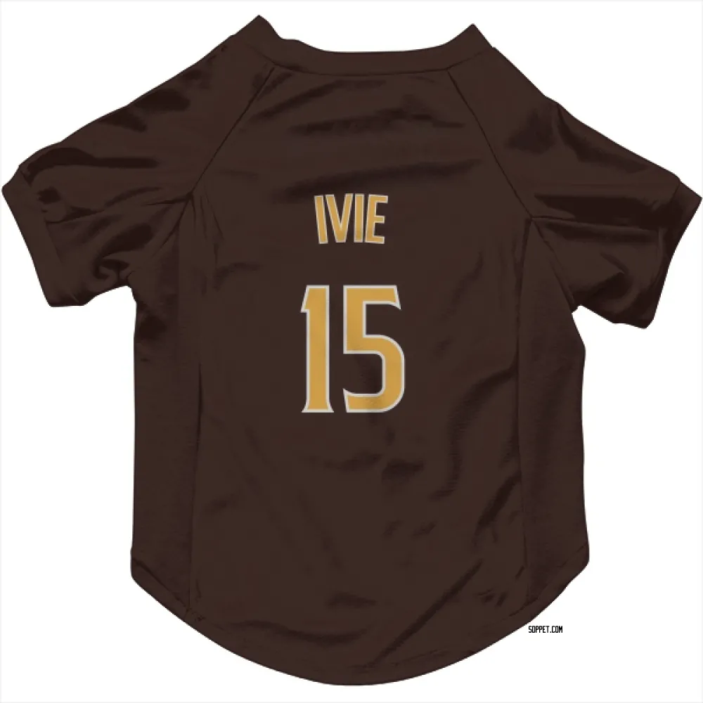 San Diego Padres Mike Ivie Brown Pet Jersey for Dog & Cat